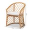 Baxton Studio Orchard Modern Bohemian White Fabric Upholstered and Natural Brown Rattan Dining Chair 203-12586 - alternate 9